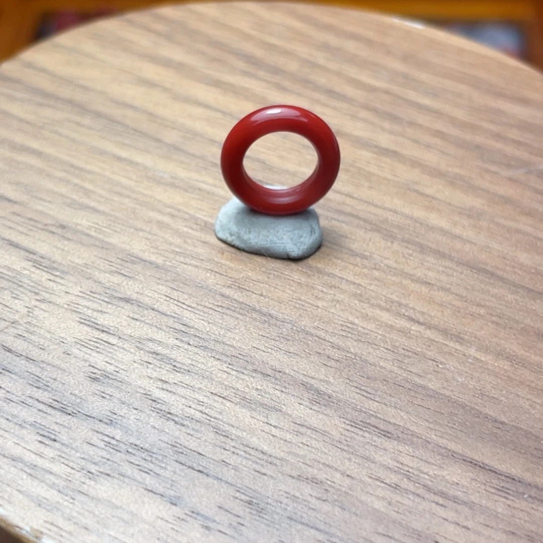 南红玛瑙未镶嵌8.4玫锦红跑环