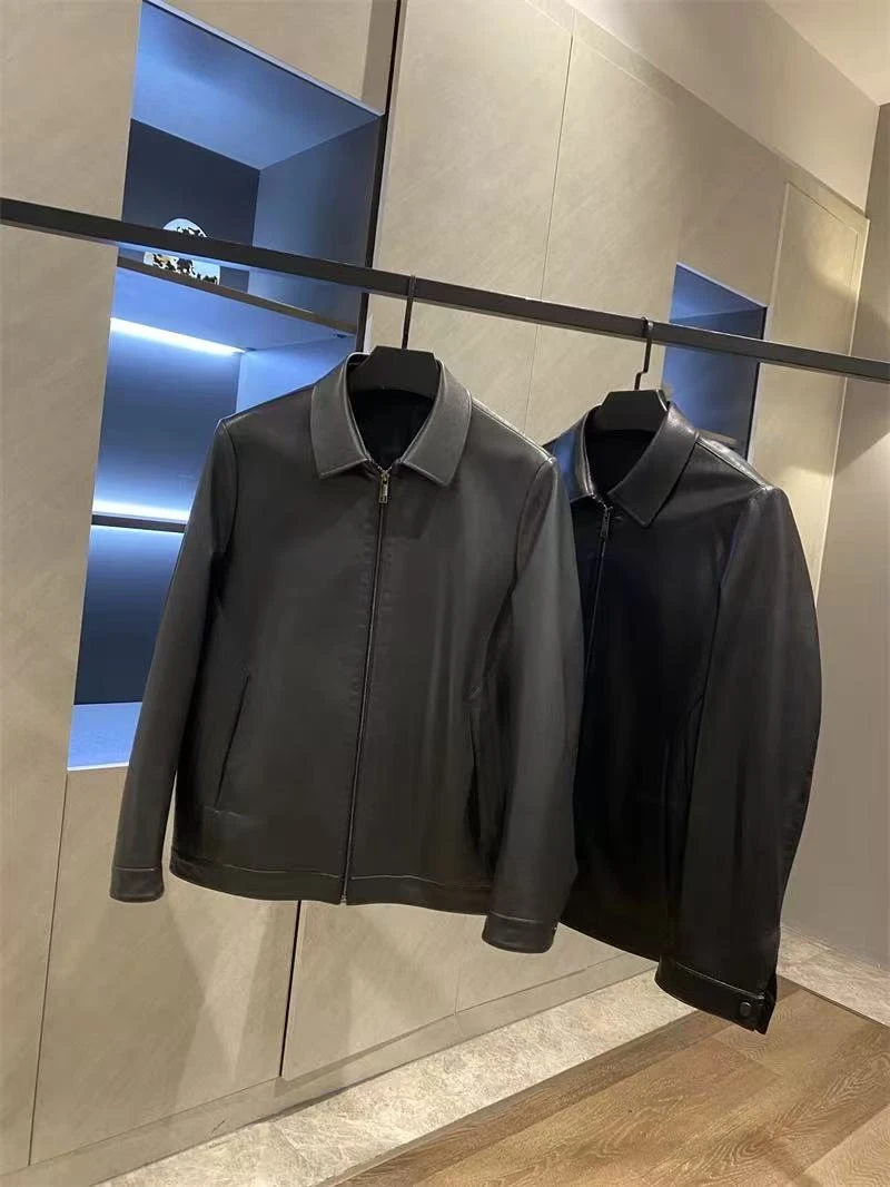 0-99男士断码秋冬商务夹克皮衣