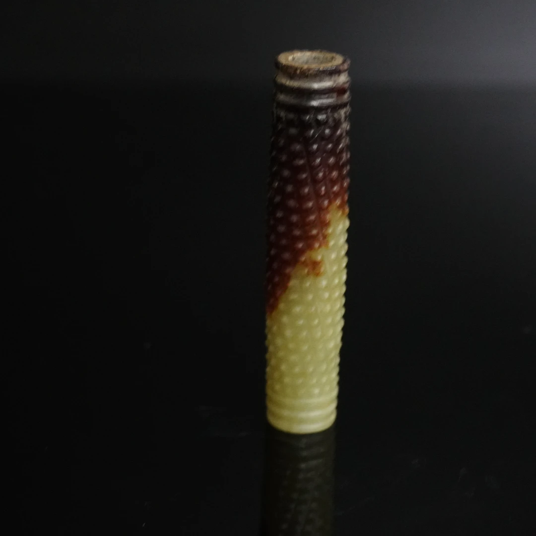 明代和田玉鼓钉纹勒子/560358/收藏/传承/【友谊文物商店】