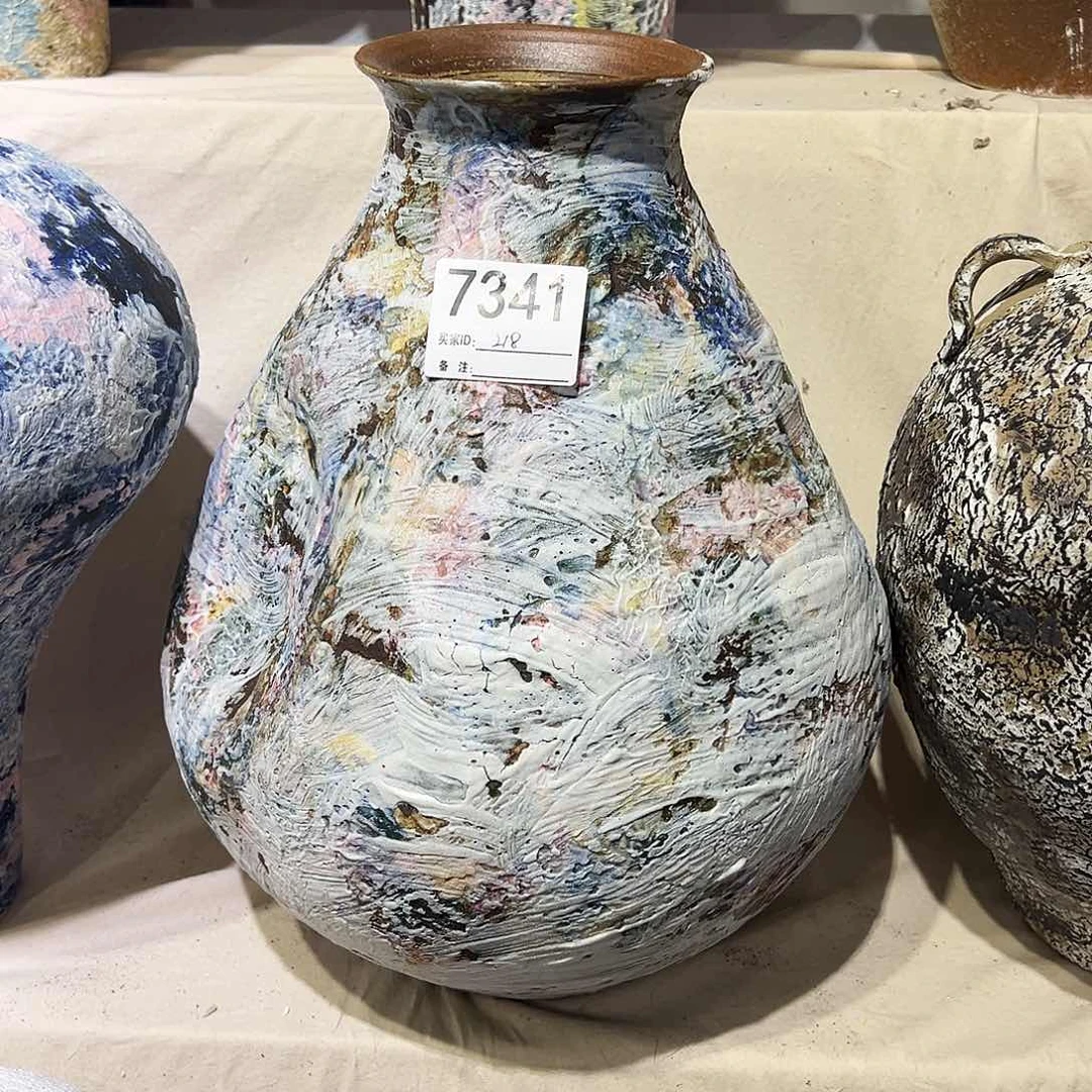 瓶7341高37口9陶瓷花瓶无孔