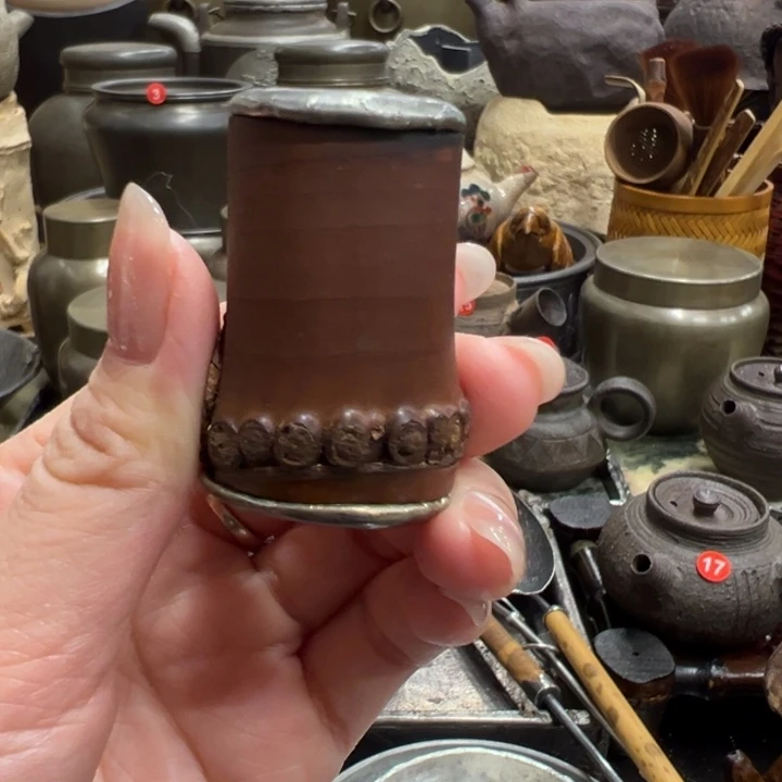 竹包锡盖置茶器茶器