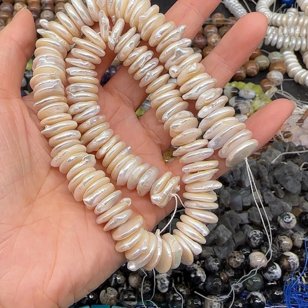 玛瑙/玉髓合金珠宝半成品A**王珍珠隔片拍三96发一条