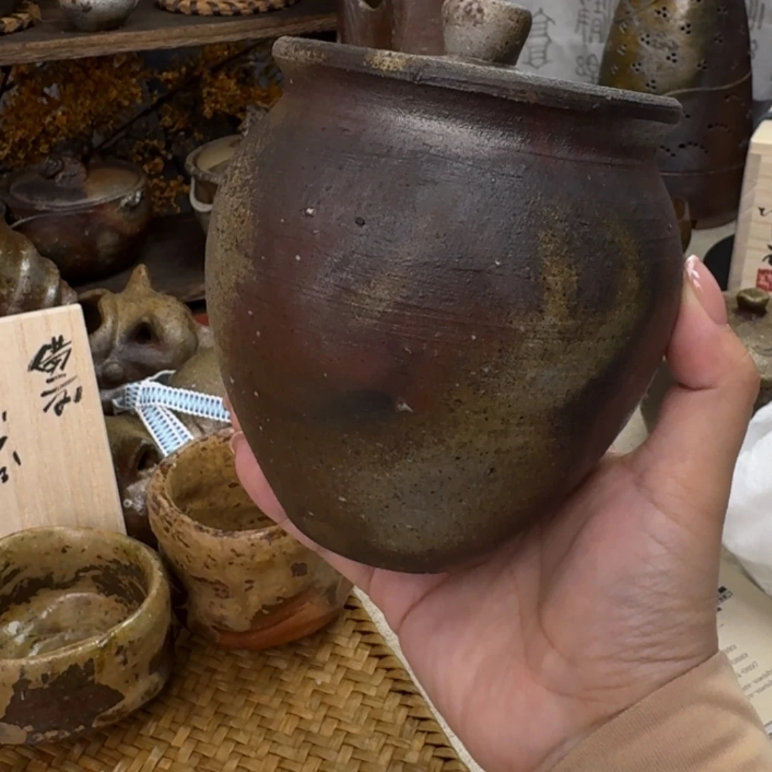 云***端备前烧 铃木勝词 罐罐