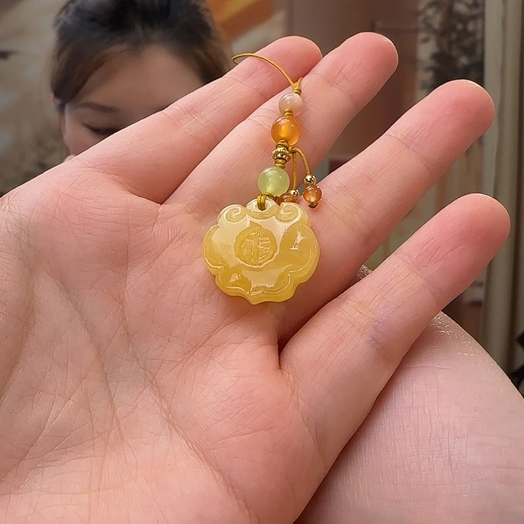 蜜蜡未镶嵌吊坠(赠链)