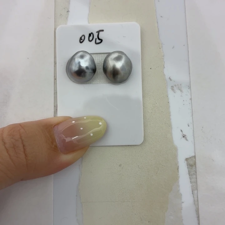 海水珍珠裸珠海水珍珠大溪地铂金灰keshi裸珠