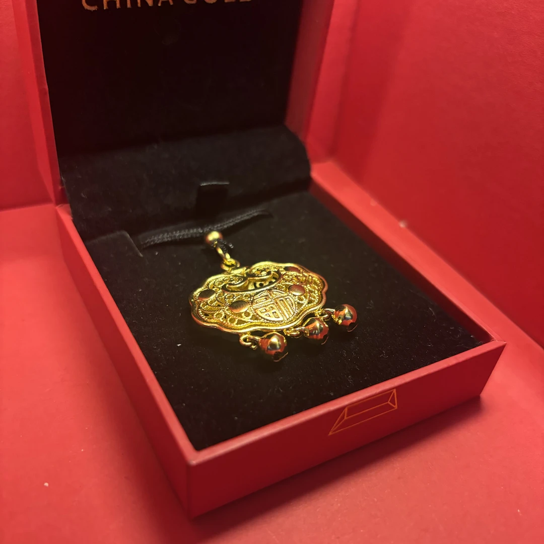 铜合金吊坠 平安锁吊坠 吉祥如意长命锁镂空挂坠国朝项坠毛衣链