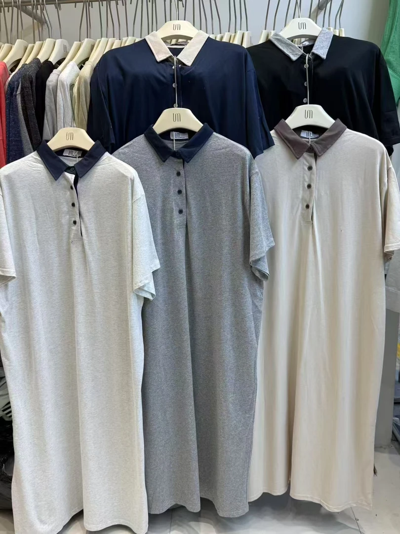 叨叨推荐款 UM#96636#拼色领T裙  FL