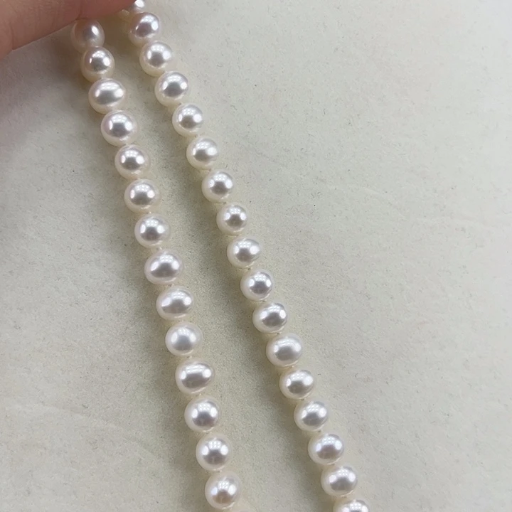 淡水珍珠银S925镶嵌颈饰➕9-10高品极光炫彩白