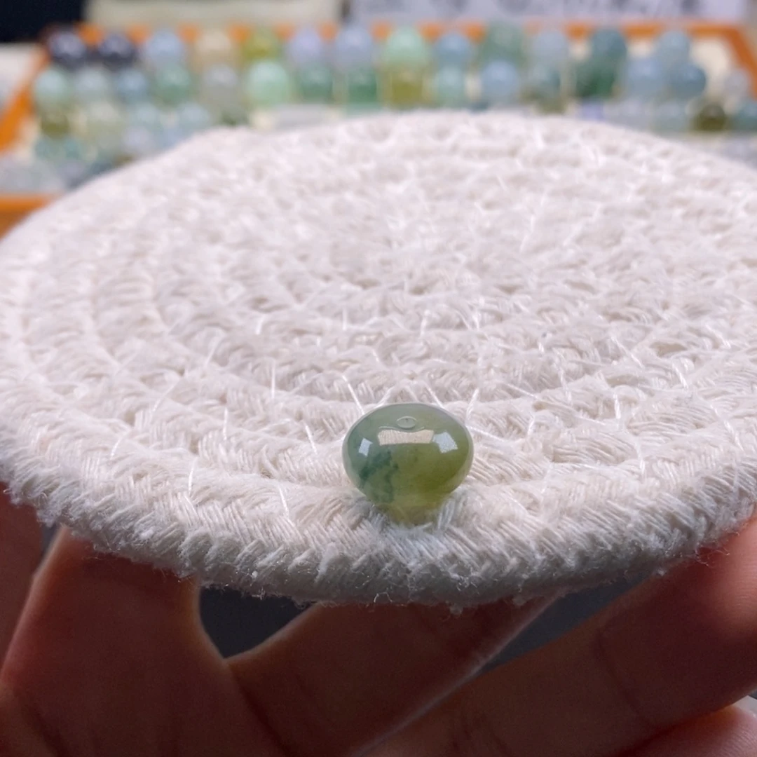 翡翠散珠天然翡翠秋香黄飘花11,2×6.2