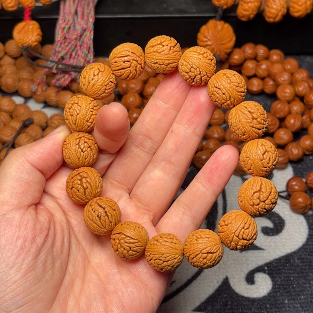桃核手串龙纹桃核