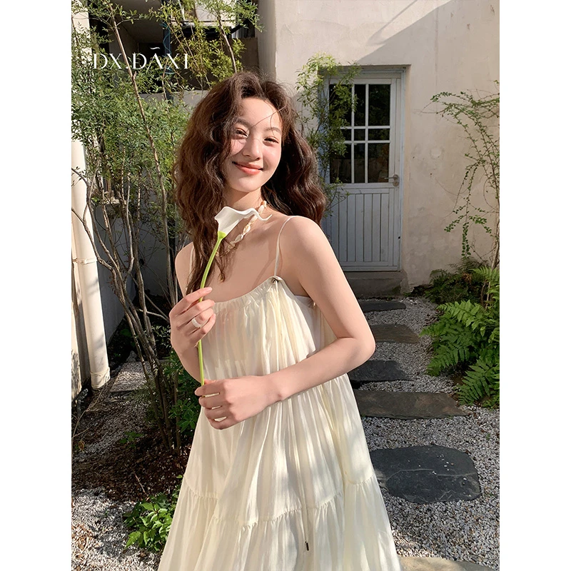 代大喜【月光捕梦】吊带连衣裙气质优雅2025夏季新款宽松显瘦长裙