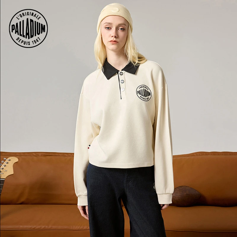 PALLADIUM帕拉丁春夏上衣时尚潮流休闲百搭翻领女运动长袖198991