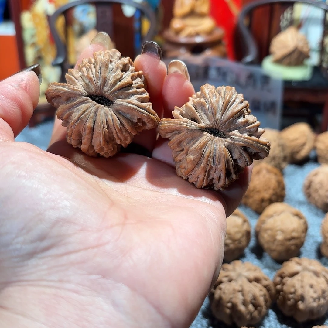 核桃文玩核桃篓子一对46