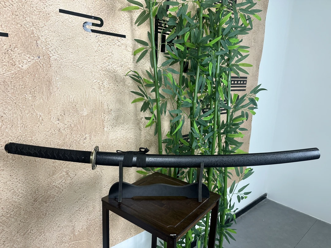 金熨斗草武士刀高锰钢纯黄铜日式刀具一体锻打刀剑【未开刃工艺品】