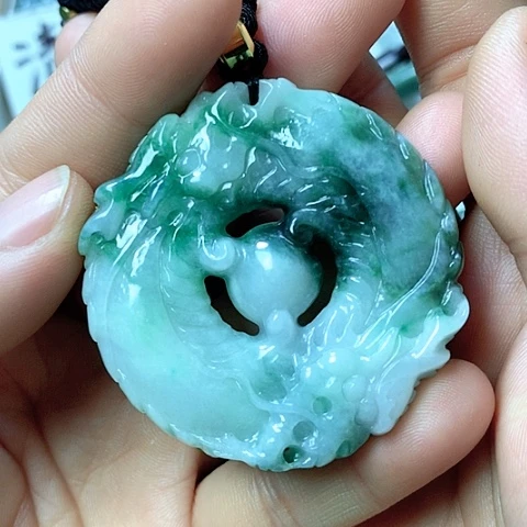 翡翠颈饰未镶嵌天然缅甸翡翠a货