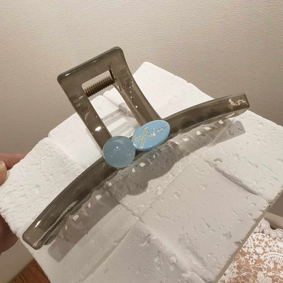 F137蓝色球蝴蝶结大抓夹