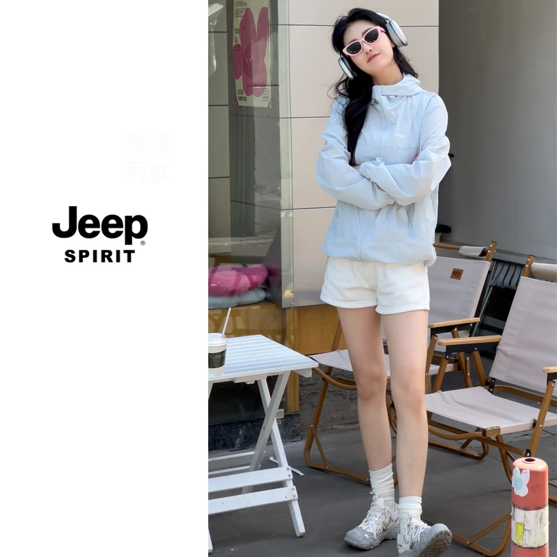 JEEPSPIRIT防晒衣男女同款夏季新款多巴胺宽松防晒服薄款透气外套