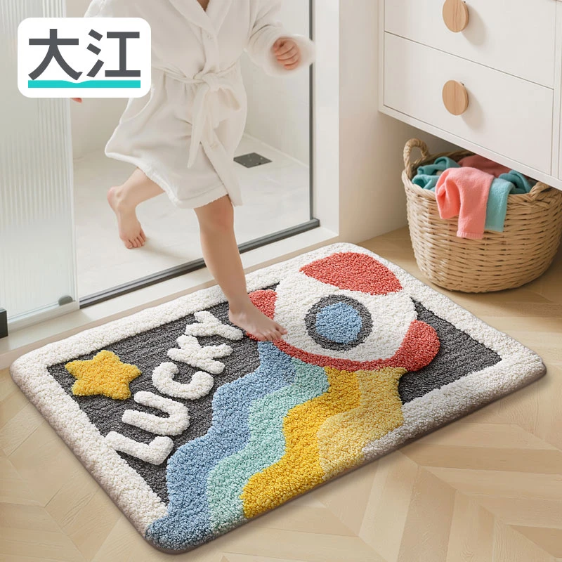 大江浴室吸水地垫防滑垫家用洗手间门口脚垫卫生间厕所轻奢高级垫
