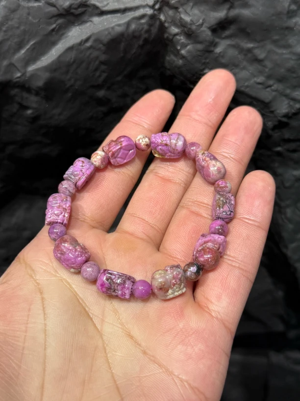 含辰砂工艺品天然钴方解石 稳定坚韧之石 貔貅宽嘴大吃四方