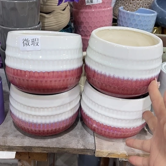 多肉绿植陶瓷花盆9.9包邮，有孔