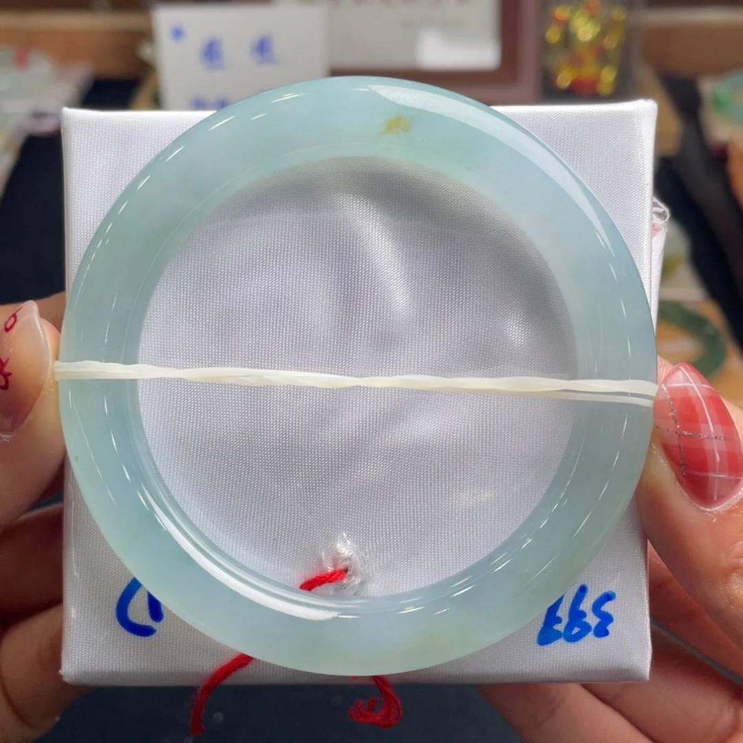 翡翠手镯未镶嵌56.5圆条