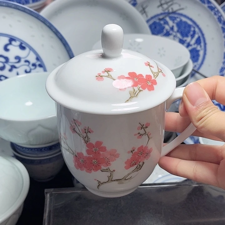 碗梅花办公杯400毫升装