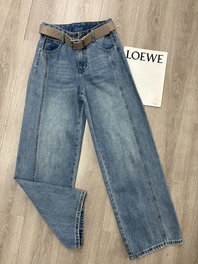 【魅力风】春季新品显瘦百搭牛仔直筒裤7563款