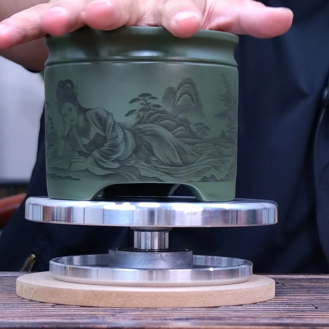 紫砂花盆同喜同喜