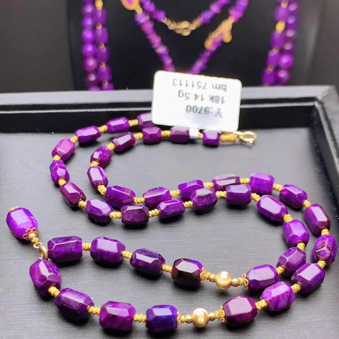 苏纪石（舒俱来）18K金镶嵌项链