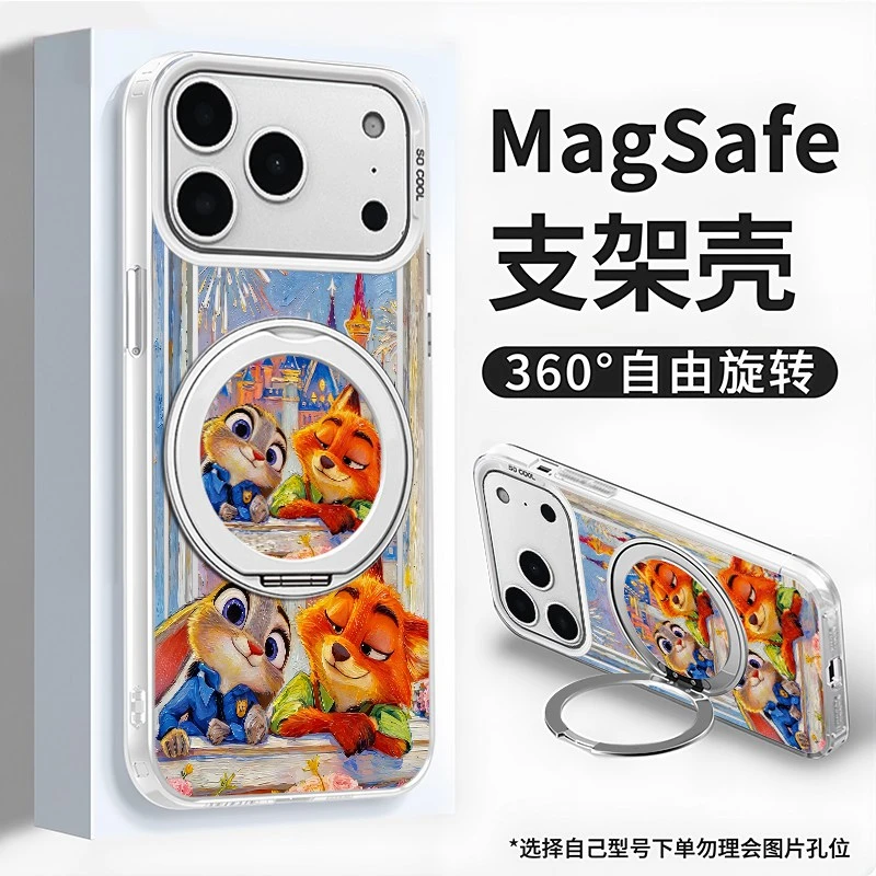城堡朱迪适用苹果17/16Pro华为mate60小米0PP0二合一旋转支架壳