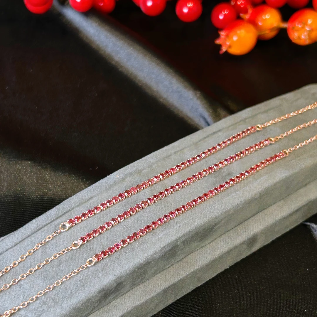 天然石榴石手链-多样性发一-SLS052