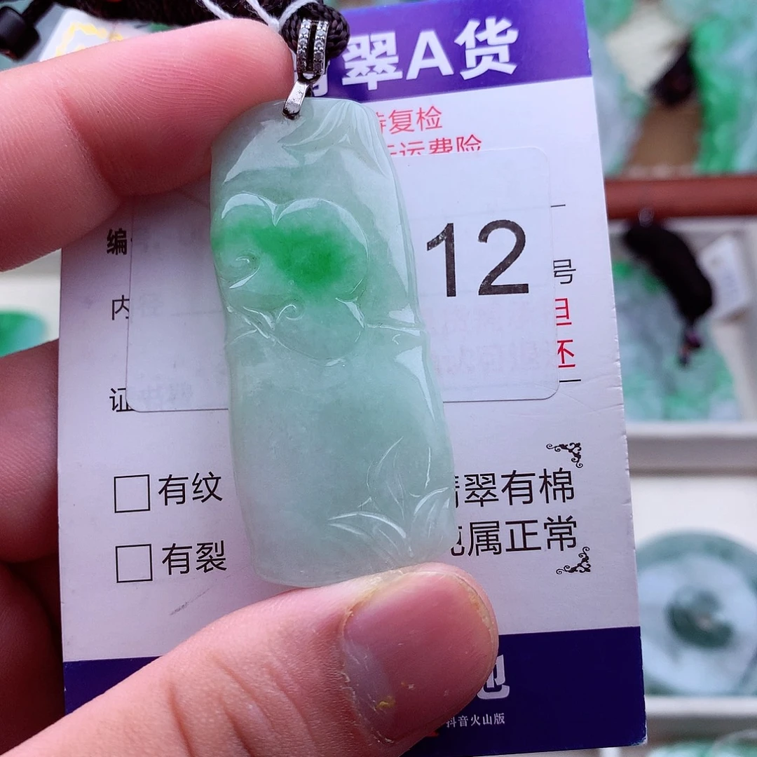 翡翠未镶嵌吊坠(不含链)