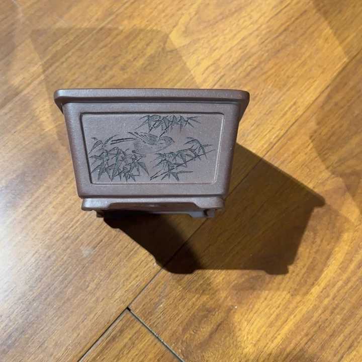 紫砂花盆原矿紫泥