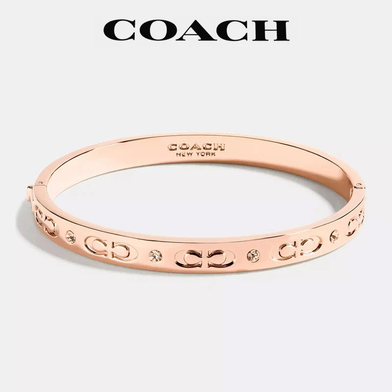COACH/蔻驰经典标志性玫瑰金女士铰链手镯 CX686
