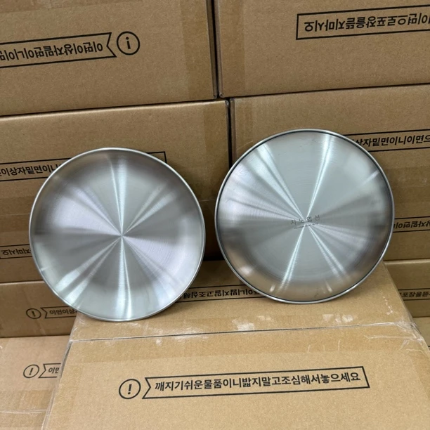 出韩18-10不锈钢小圆盘吐骨碟加厚可作咖啡厅托盘水果盘蛋糕盘