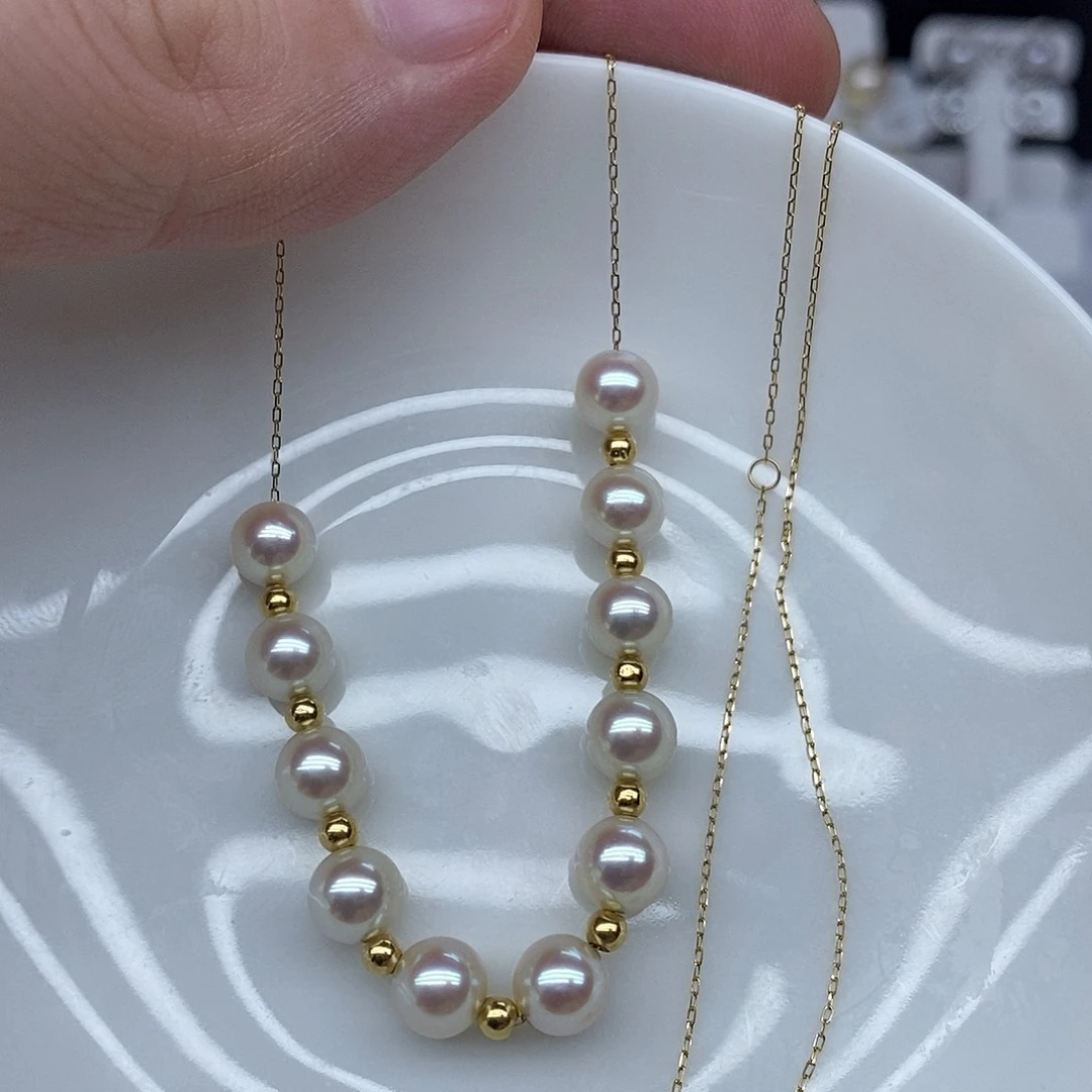 海水珍珠18K金镶嵌颈饰