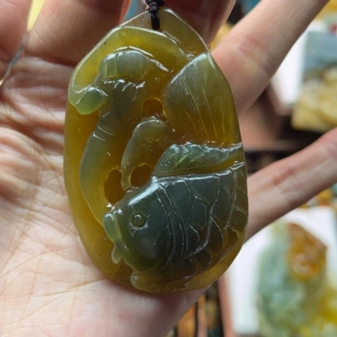 岫玉挂件未镶嵌挂件