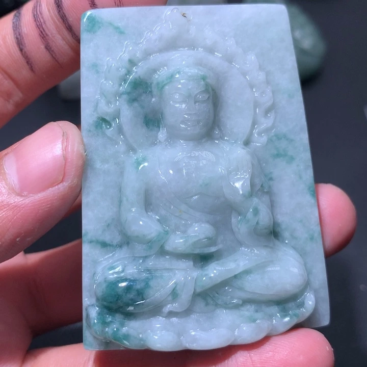 翡翠未镶嵌颈饰保真天然a货翡翠