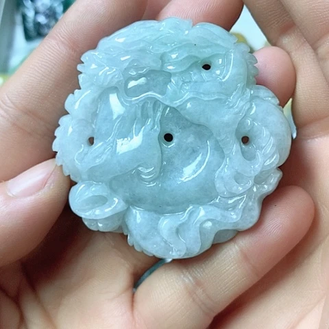 翡翠颈饰未镶嵌天然缅甸翡翠a货