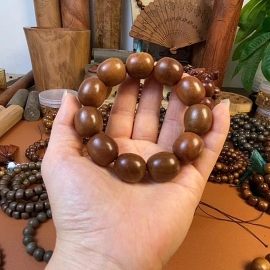 老山檀香老山檀香微瑕枣珠