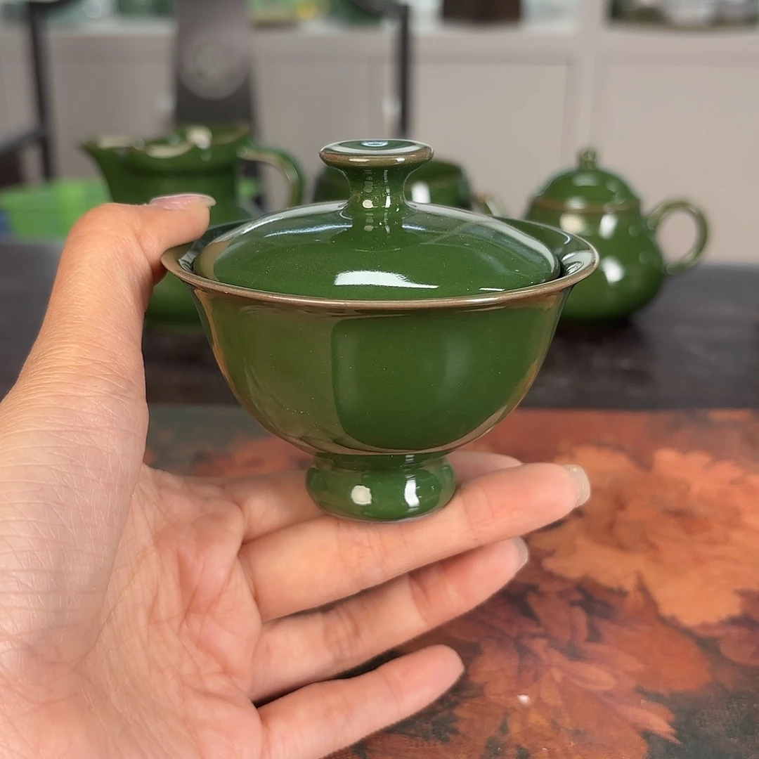 龙泉云间青瓷小米茶器