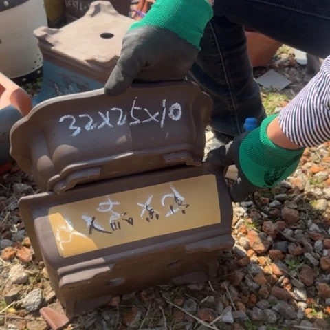 紫砂花盆紫砂花盆盆景盆栽瑕疵