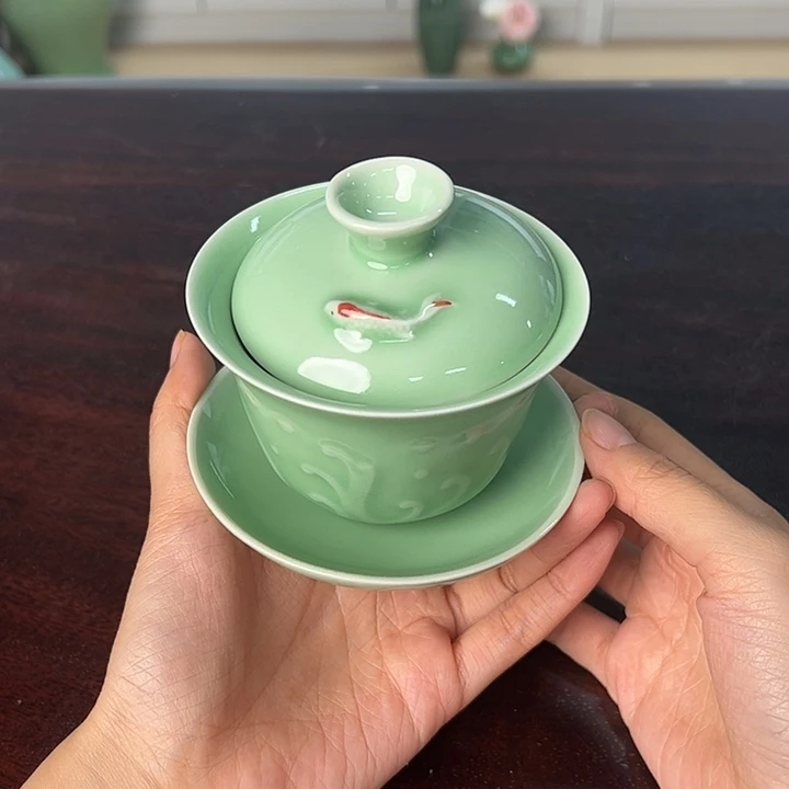 龙泉云间青瓷小米茶器