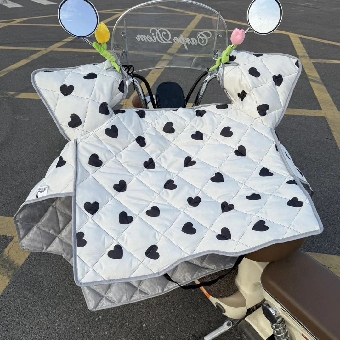 夏季新款烫画印花挡风被遮阳防水防紫外线挡风罩全包电动车通用