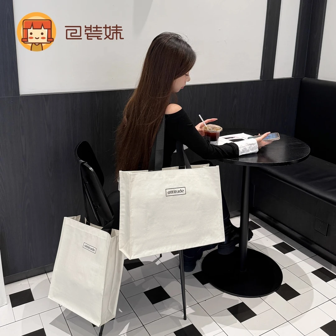 高级服装店手提袋女装衣服打包立体编织袋大号购物袋子定制包装带