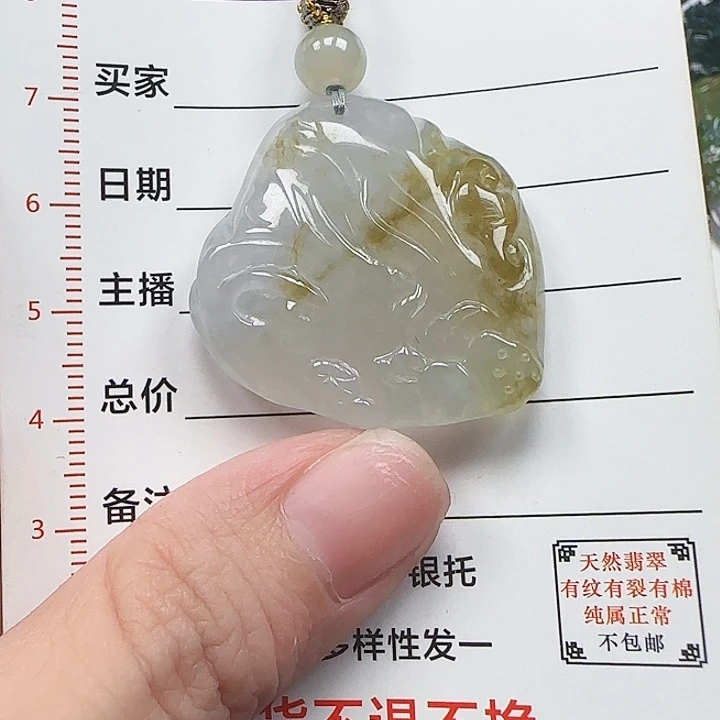 翡翠未镶嵌颈饰天然