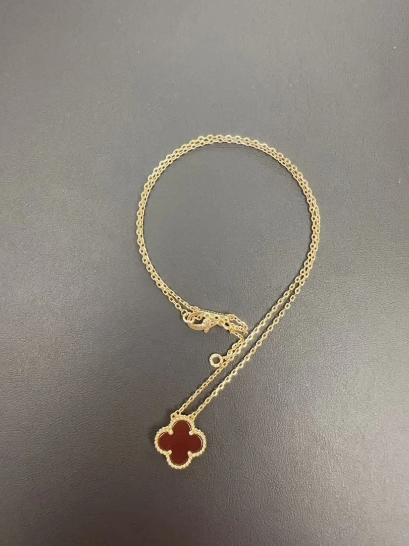 合金项链 四叶草花花项链气质百搭轻奢时尚