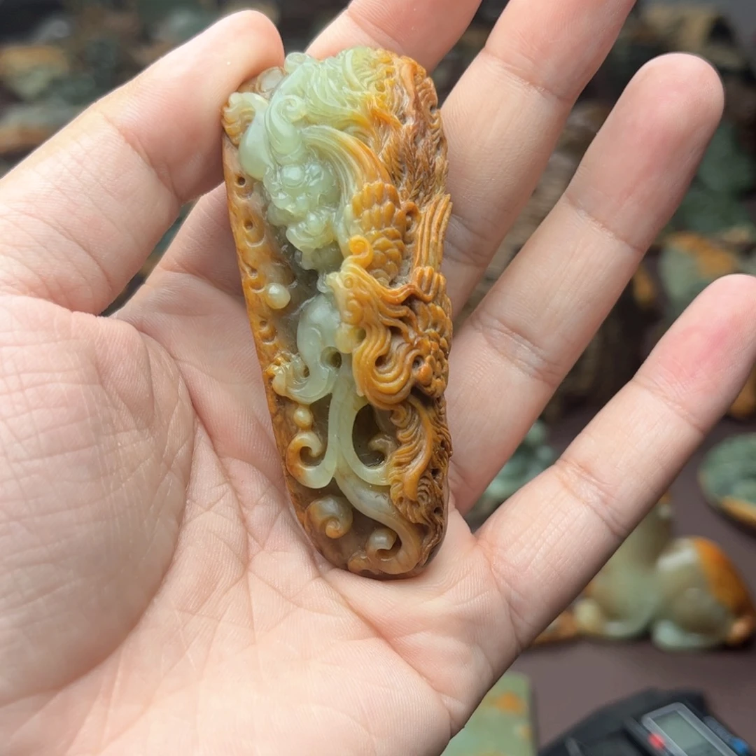 岫岩河磨玉（透闪石质玉）把件未镶嵌
