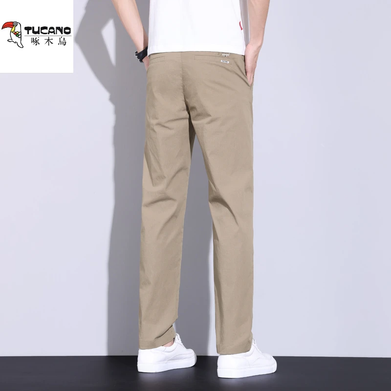 啄木鸟春夏季薄款休闲裤男款2025新款宽松直筒运动裤男士长裤子