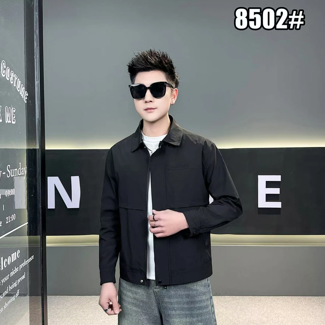 春季休闲简约百搭帅气户外翻领夹克外套8502